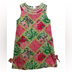 Lilly Pulitzer Girls Dress in Pink and Green Perfect Condition SZ 7